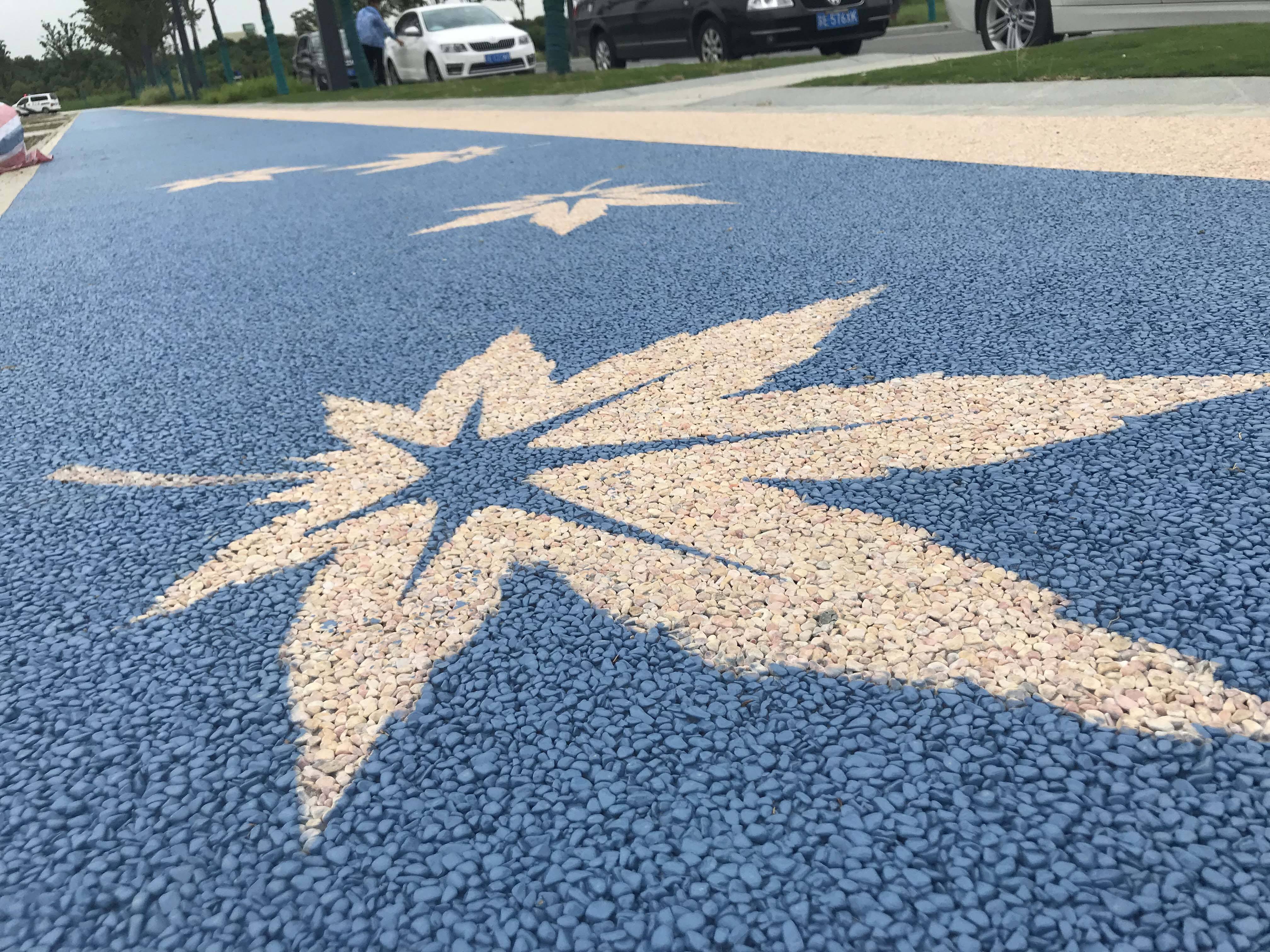 膠粘石透水路面 膠粘石透水路面